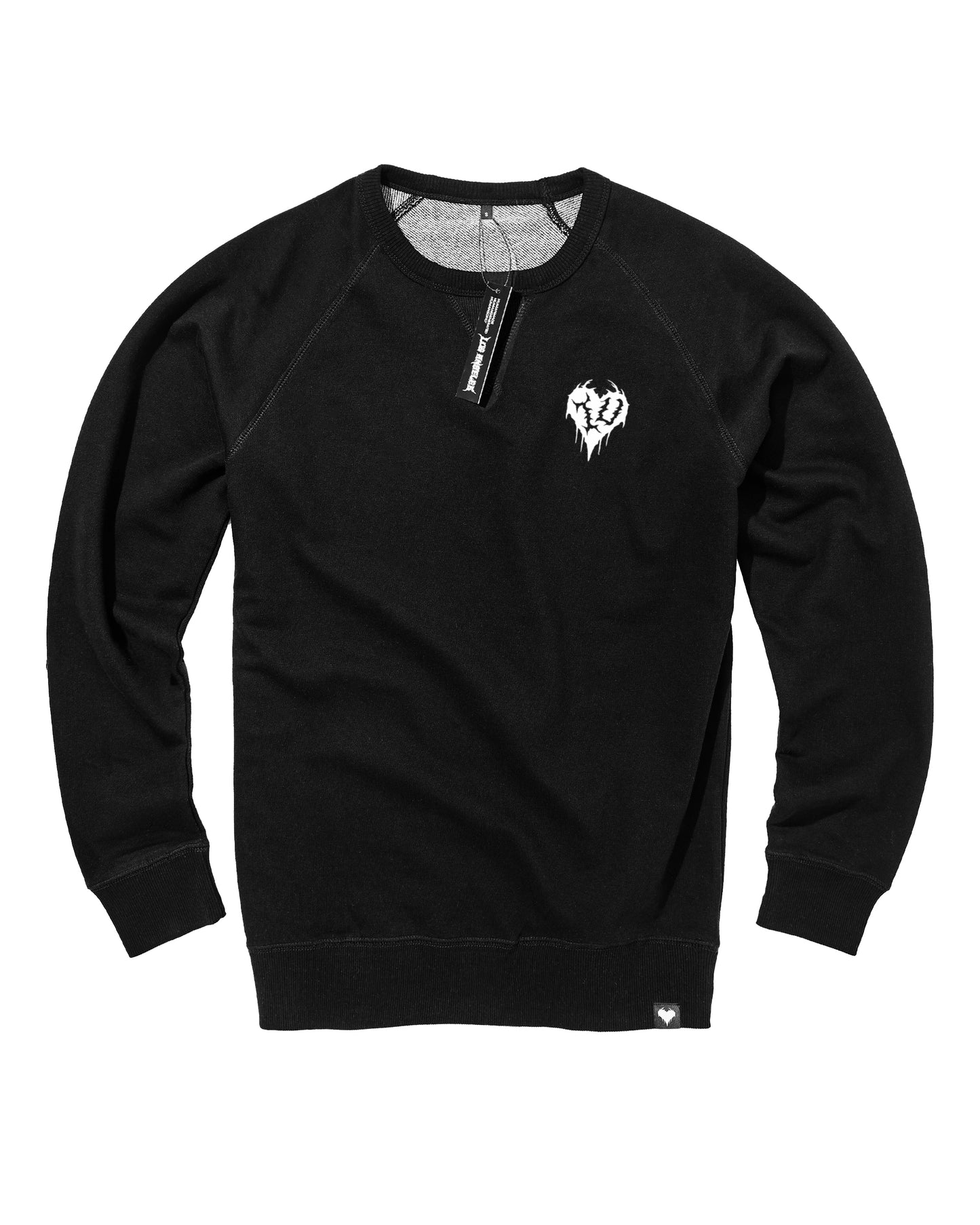 "I HEART U" LIGHT WEIGHT CREW NECK SWEATER